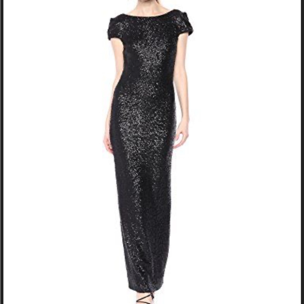 Dress the Populationn Teresa Short Sleeve Sequin Gown